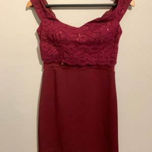 Teeze Me burgandy dress